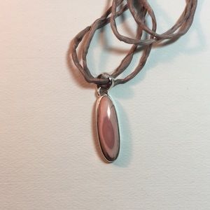 Rhodochrosite Pendant set in Sterling silver